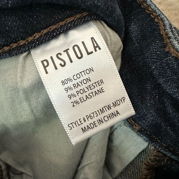 Pistola Mid Rise Skinny Jeans Dark Wash Denim Size 27 - Picture 5 of 7